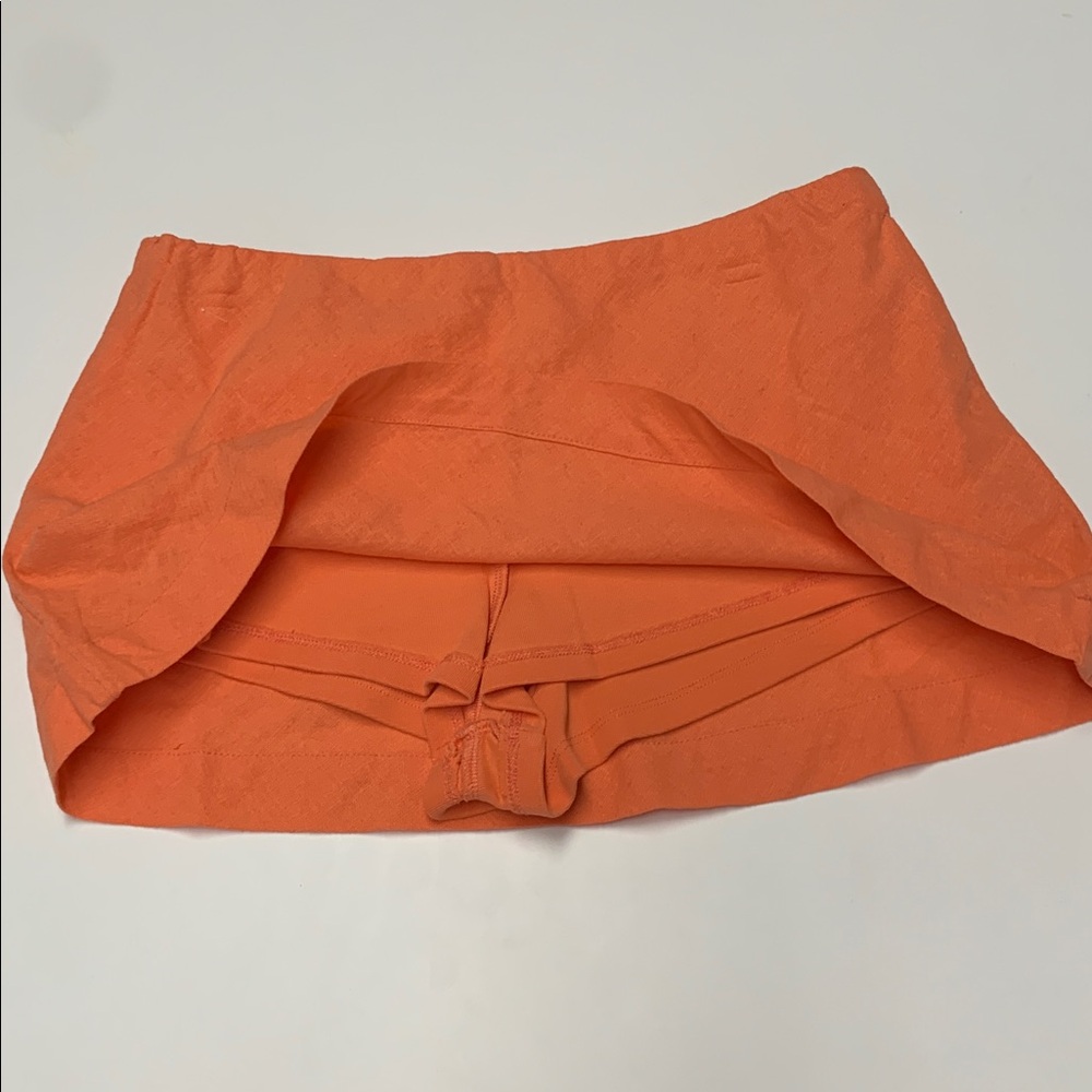 NWOT Free-Est By Free People Orange Skort size Medium Skirt - Picture 4 of 6